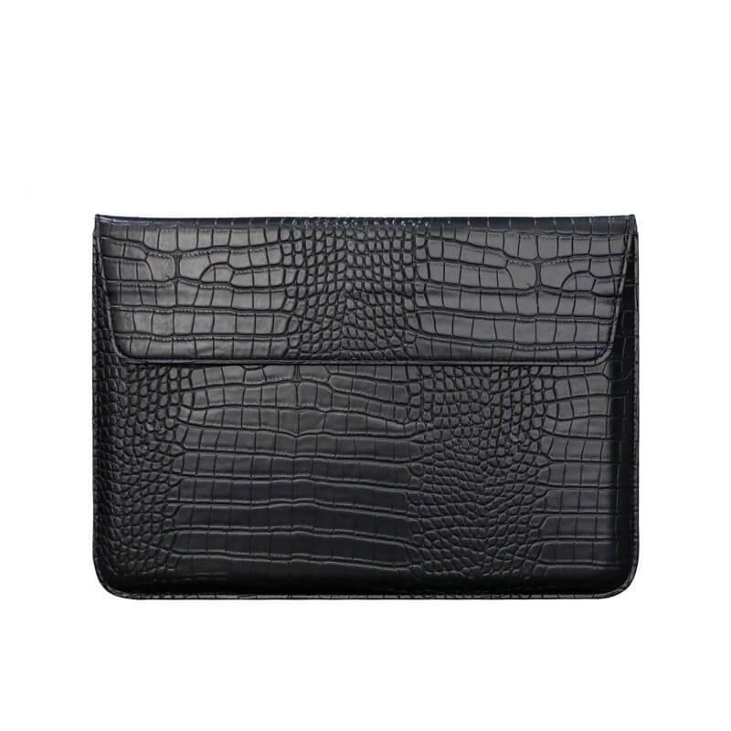 Crocodile Textured Leather Laptop Sleeve-DIVERSITY