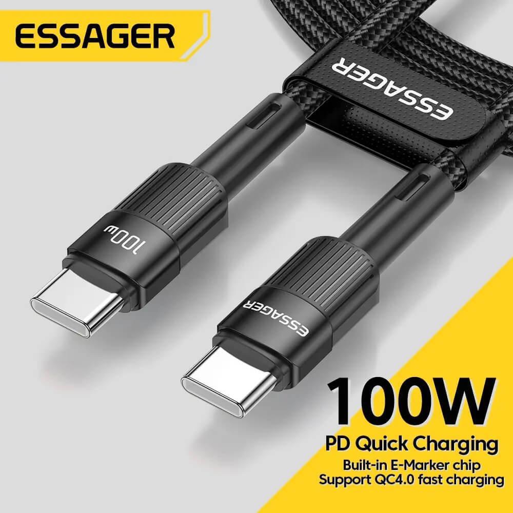 ESSAGER 100W TYPE-C to TYPE-C Fast Charging Cable-DIVERSITY