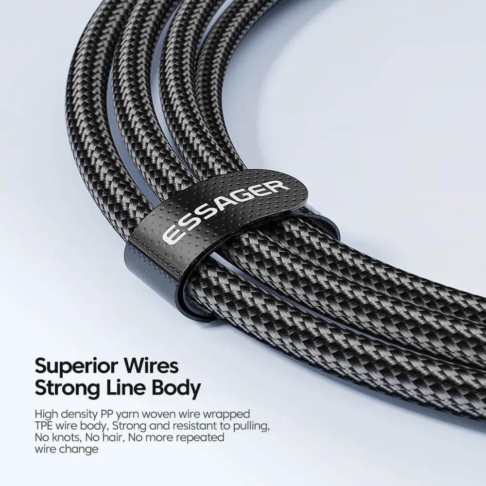ESSAGER 100W TYPE-C to TYPE-C Fast Charging Cable-DIVERSITY