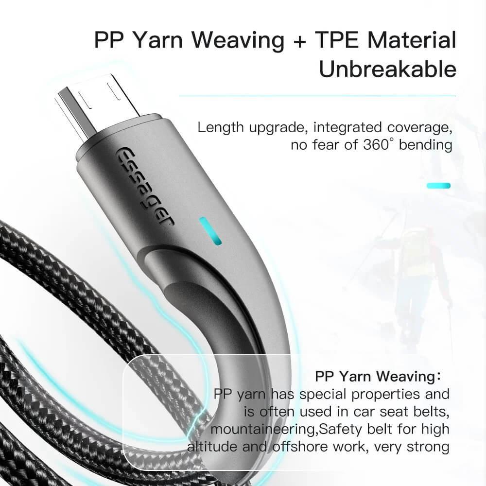 ESSAGER 2.4A Micro USB Fast Charging Cable-DIVERSITY