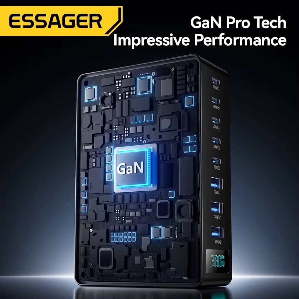 Essager 380W GaN Desktop Charger (3A & 5C)