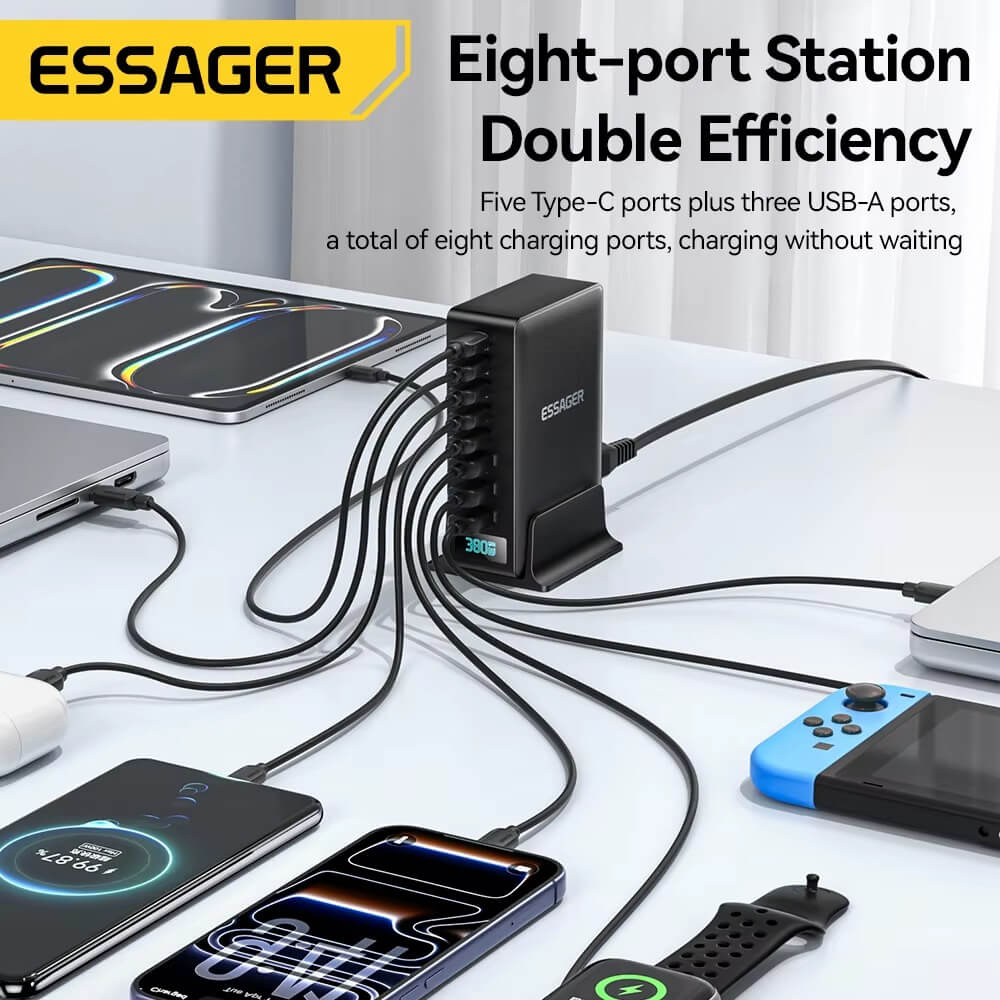 Essager 380W GaN Desktop Charger (3A & 5C)