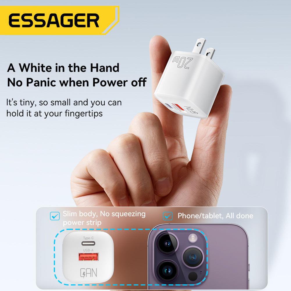 Essager 20W GaN USB-A & Type-C Fast Charger-DIVERSITY