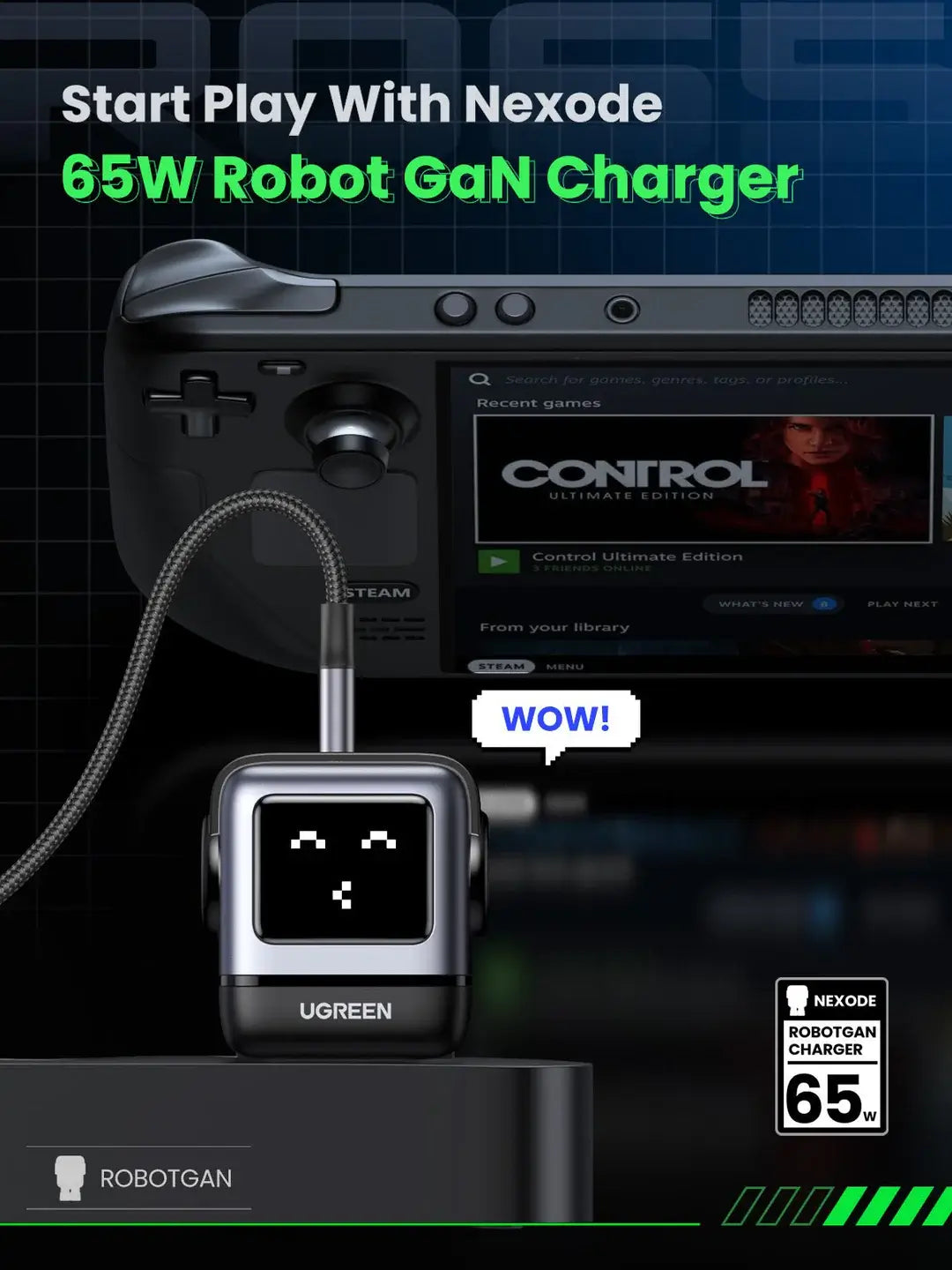 UGREEN Uno 65W RobotGaN Charger