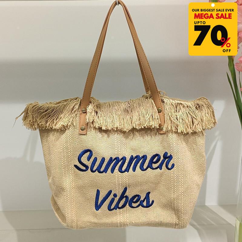 Summer Vibes Canvas Handbag-DIVERSITY