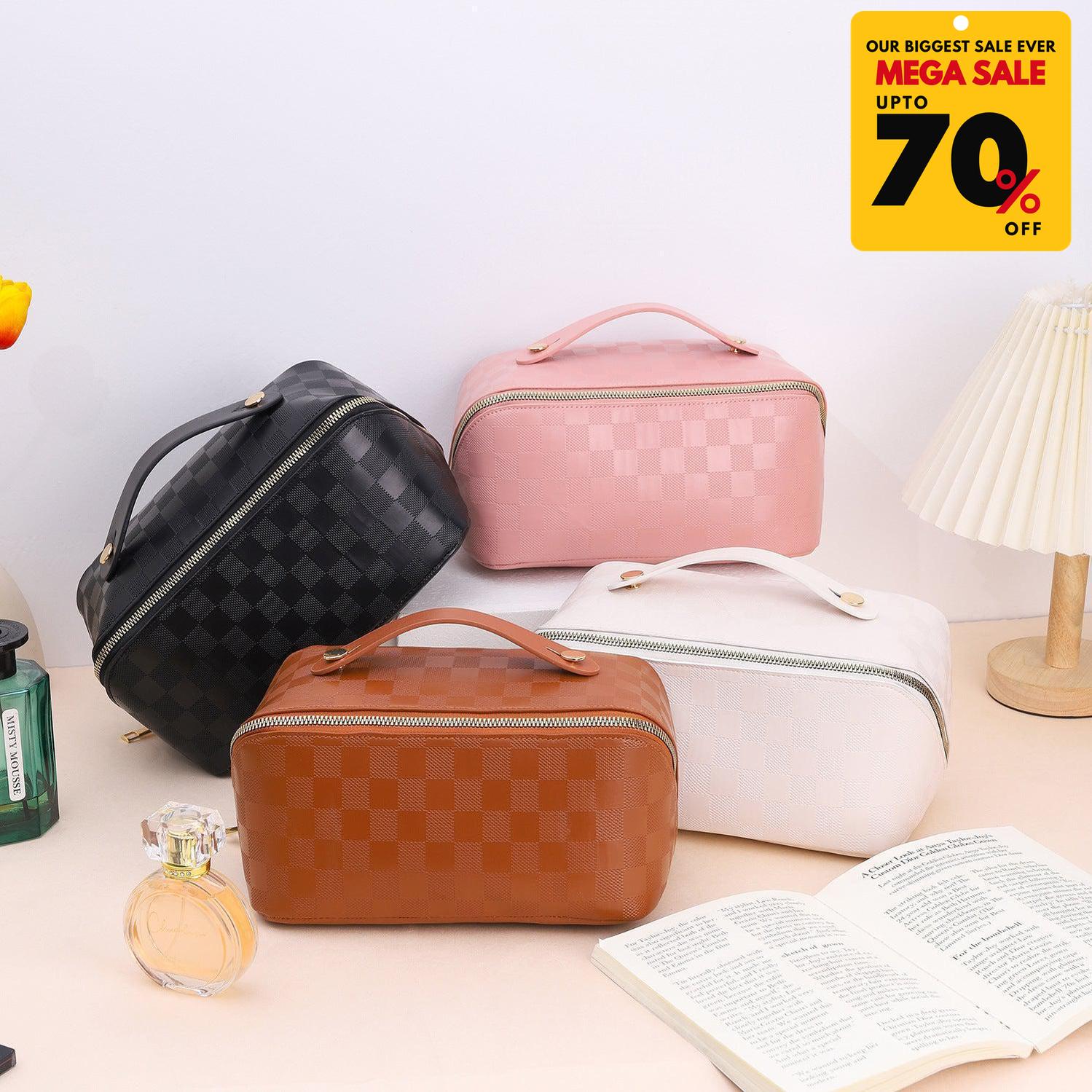 Checkered Pattern Cosmetic Pouch-DIVERSITY