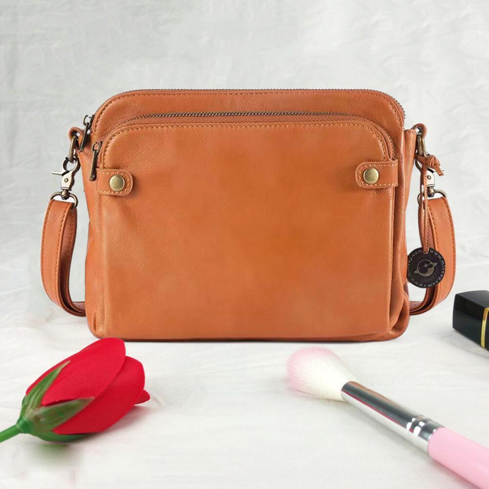 Vintage 3 Layer Leather Bag-DIVERSITY