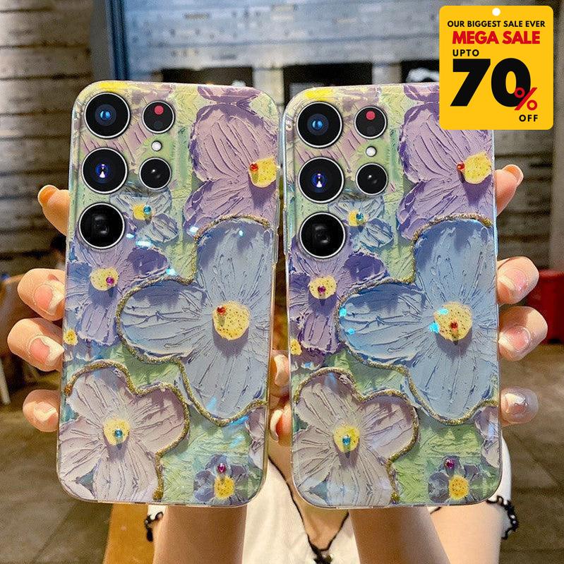 Floral Design Silicone Phone Case-DIVERSITY