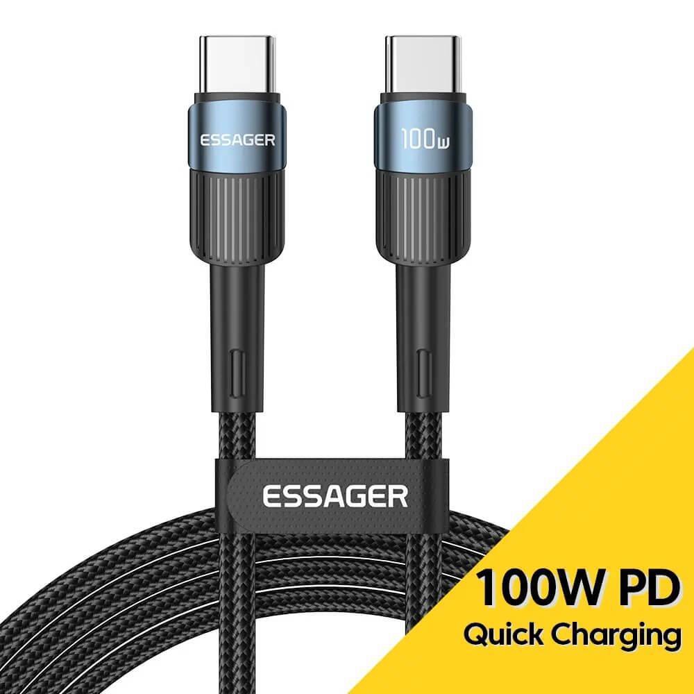 ESSAGER 100W TYPE-C to TYPE-C Fast Charging Cable-DIVERSITY
