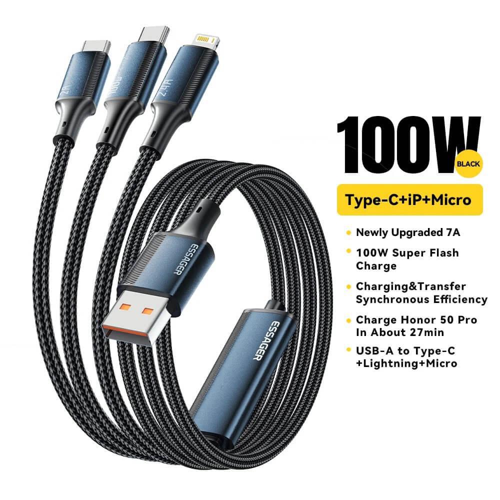 ESSAGER 3 in 1 100W Quick Charging Cable-DIVERSITY
