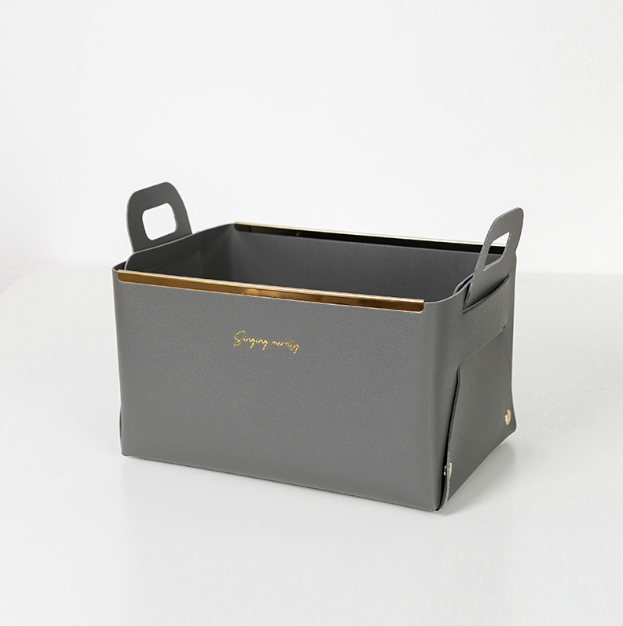Faux Leather Nordic Storage Basket-DIVERSITY