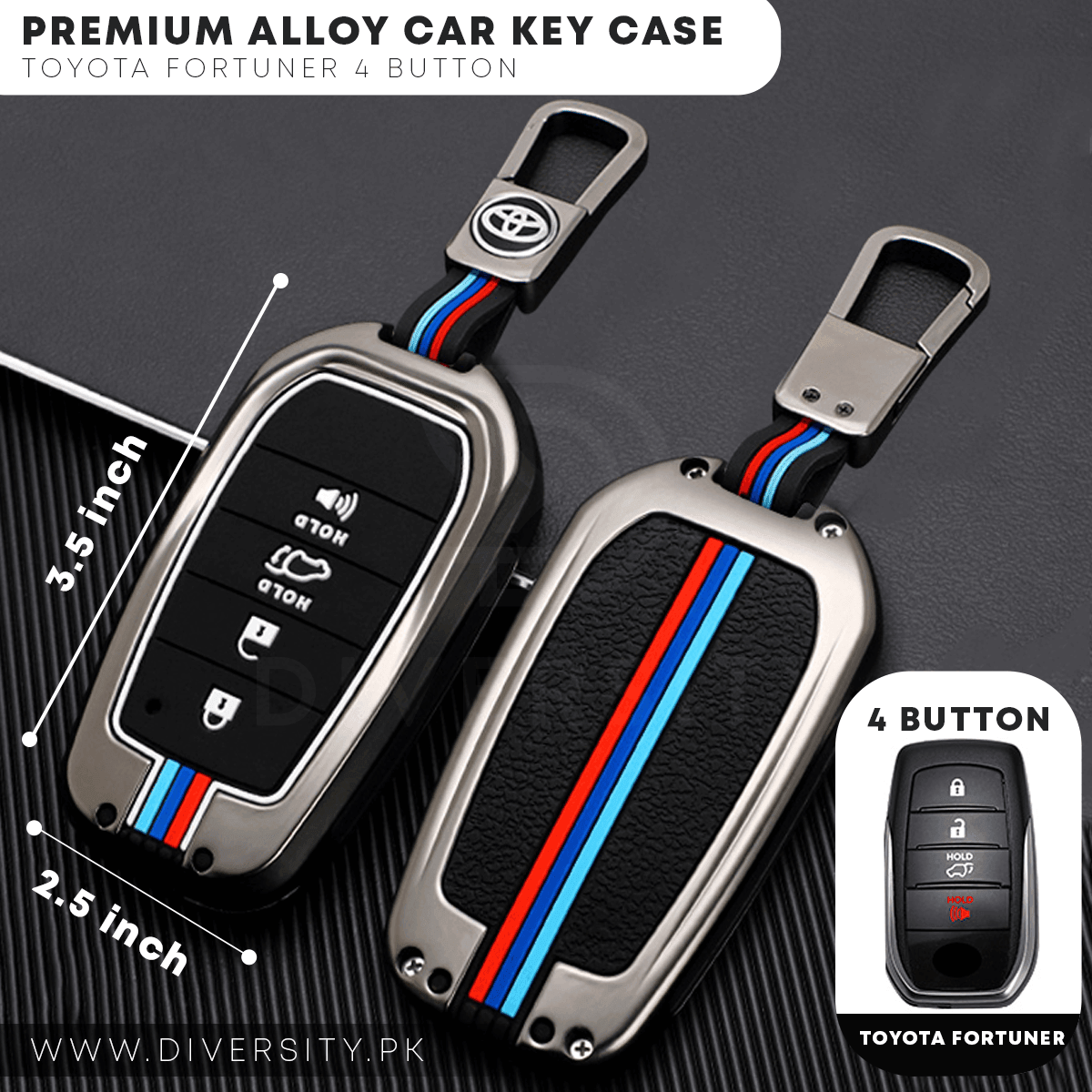 Premium Alloy Car Key Case - DIVERSITY