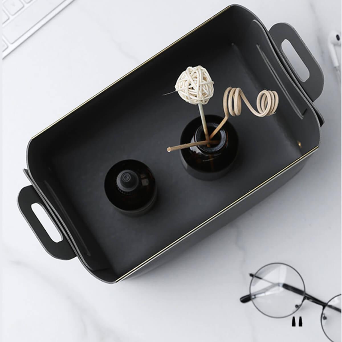Faux Leather Nordic Storage Basket - DIVERSITY