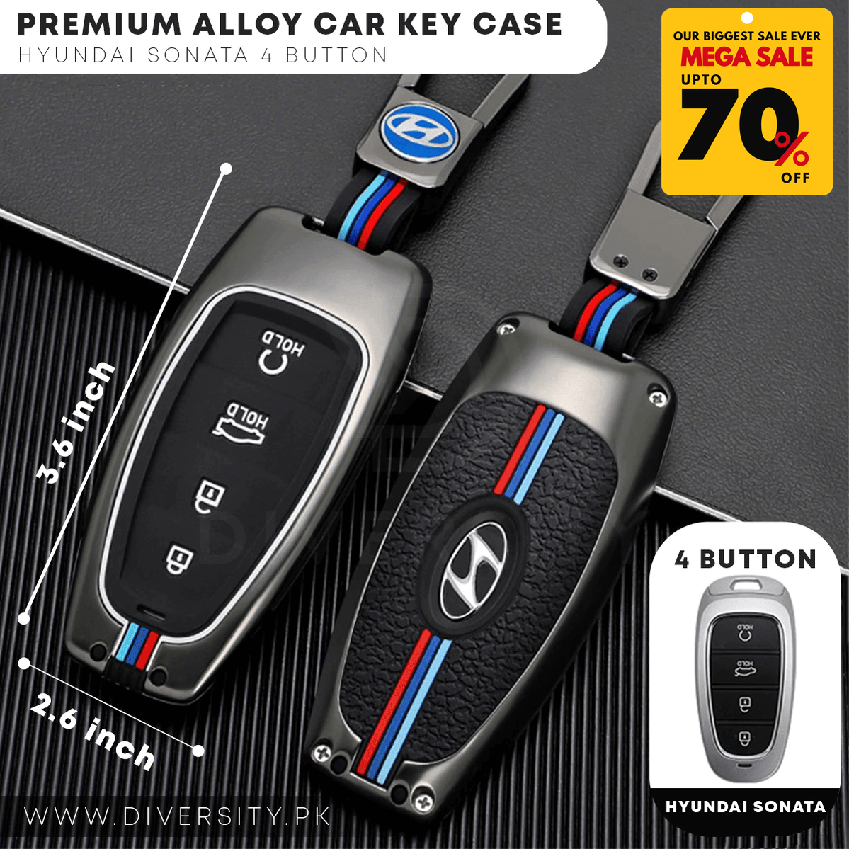Premium Alloy Car Key Case - DIVERSITY