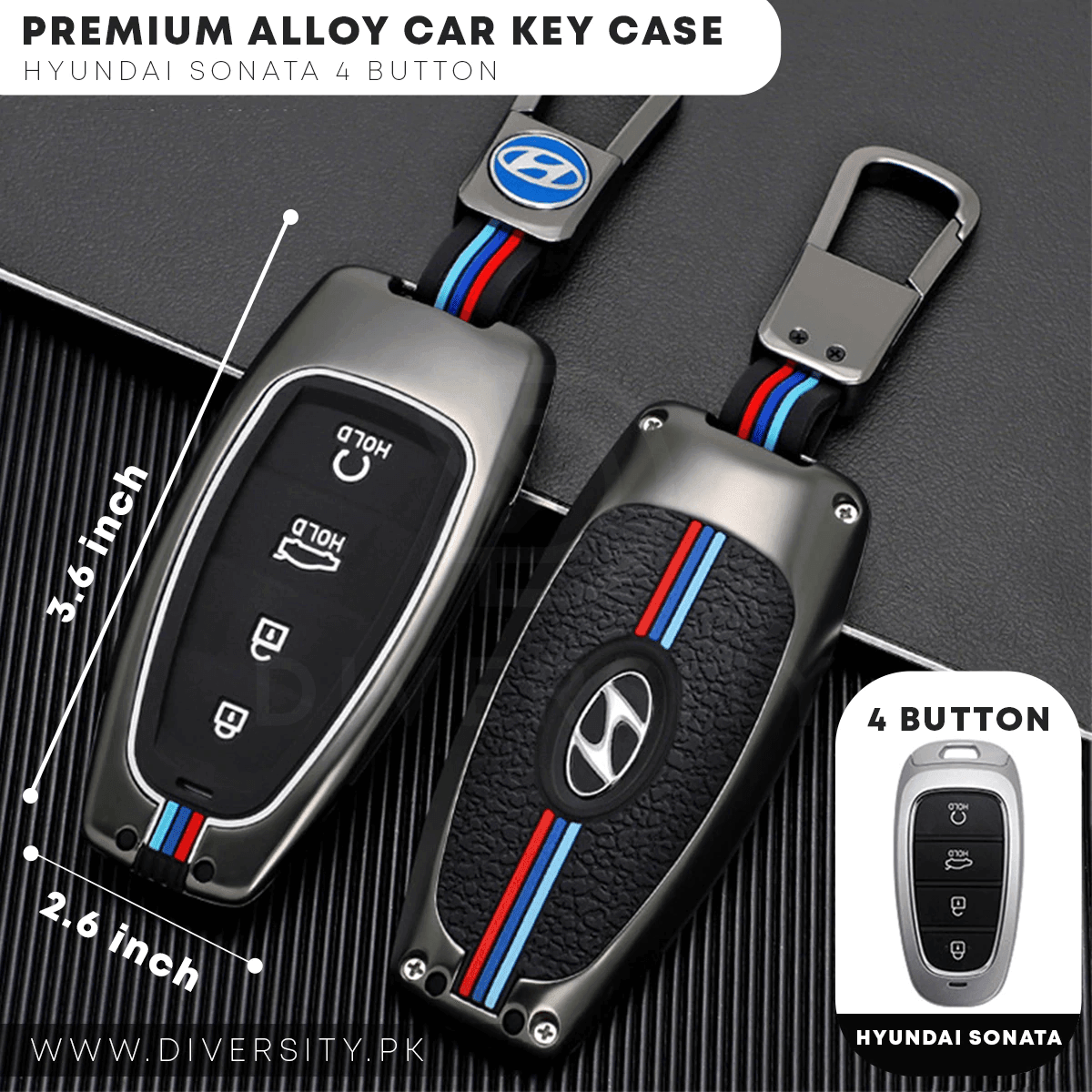 Premium Alloy Car Key Case - DIVERSITY