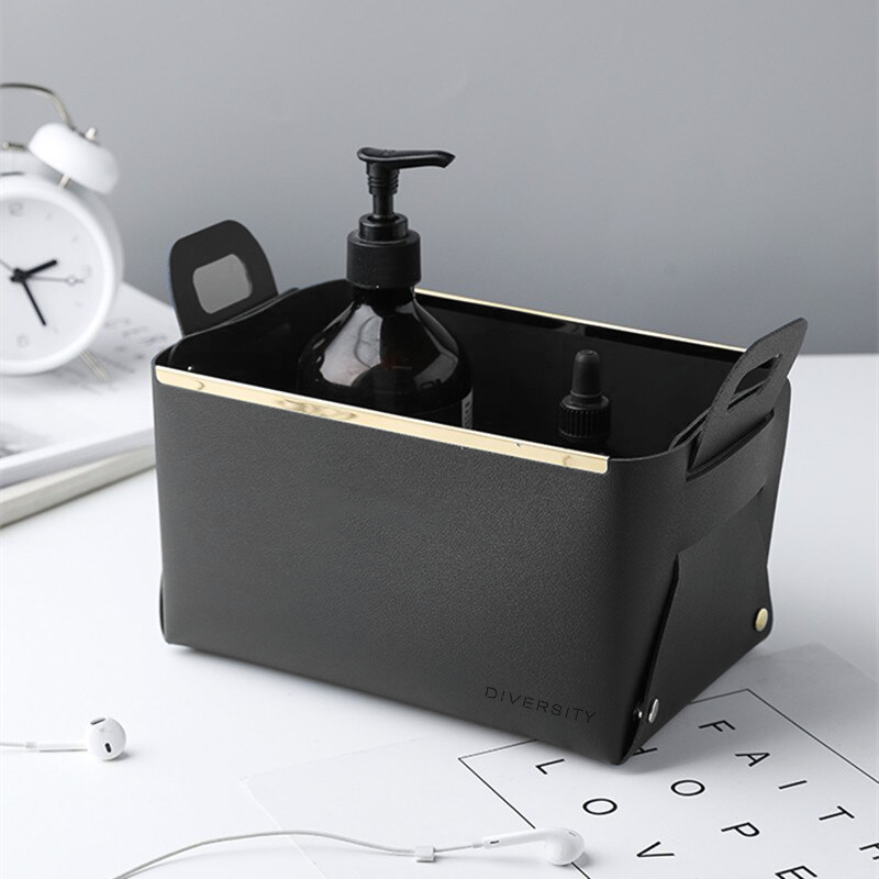Faux Leather Nordic Storage Basket-DIVERSITY