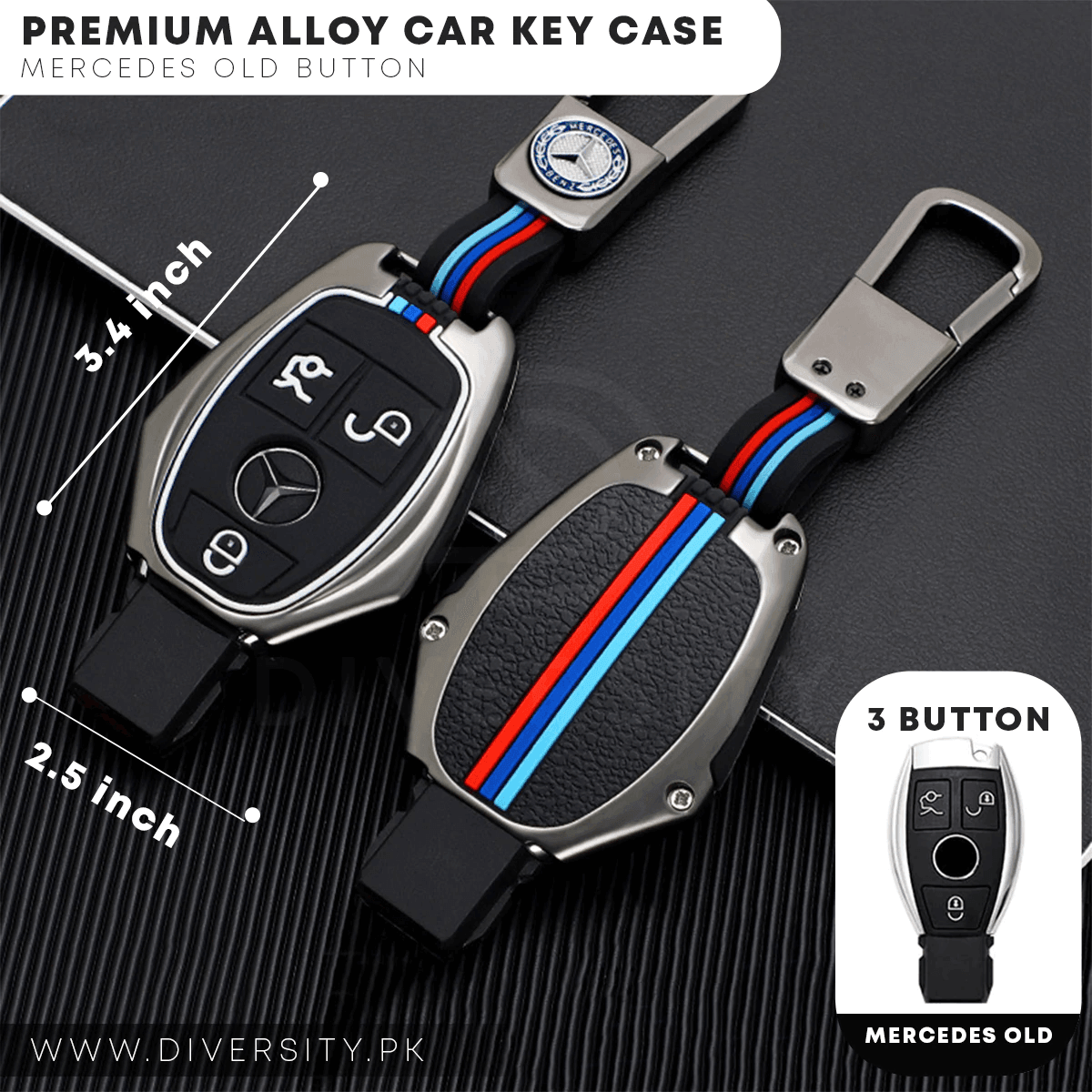 Premium Alloy Car Key Case - DIVERSITY