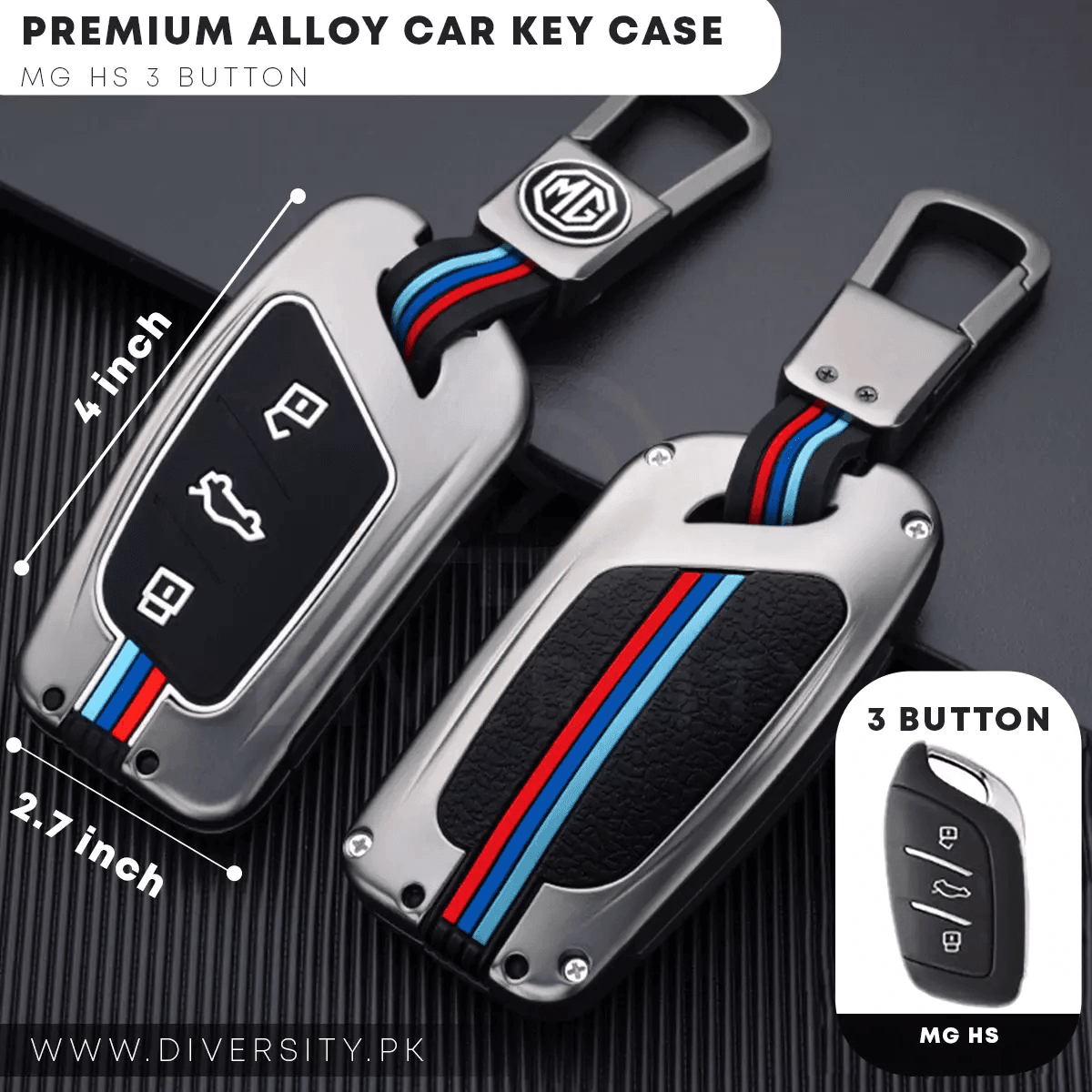 Premium Alloy Car Key Case - DIVERSITY
