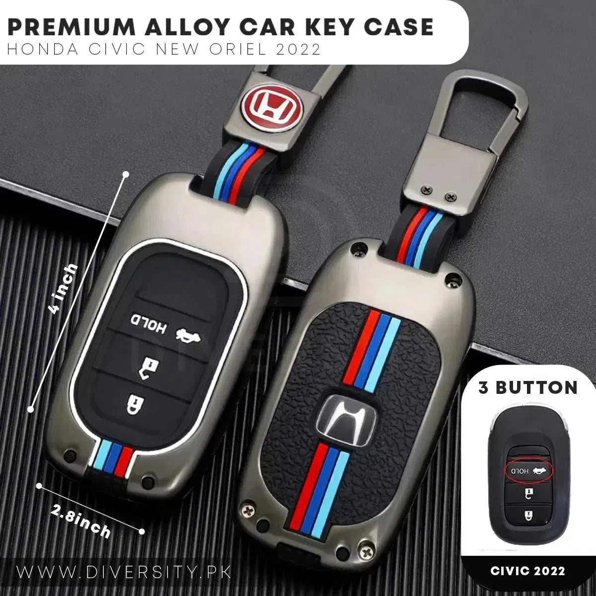 Premium Alloy Car Key Case - DIVERSITY