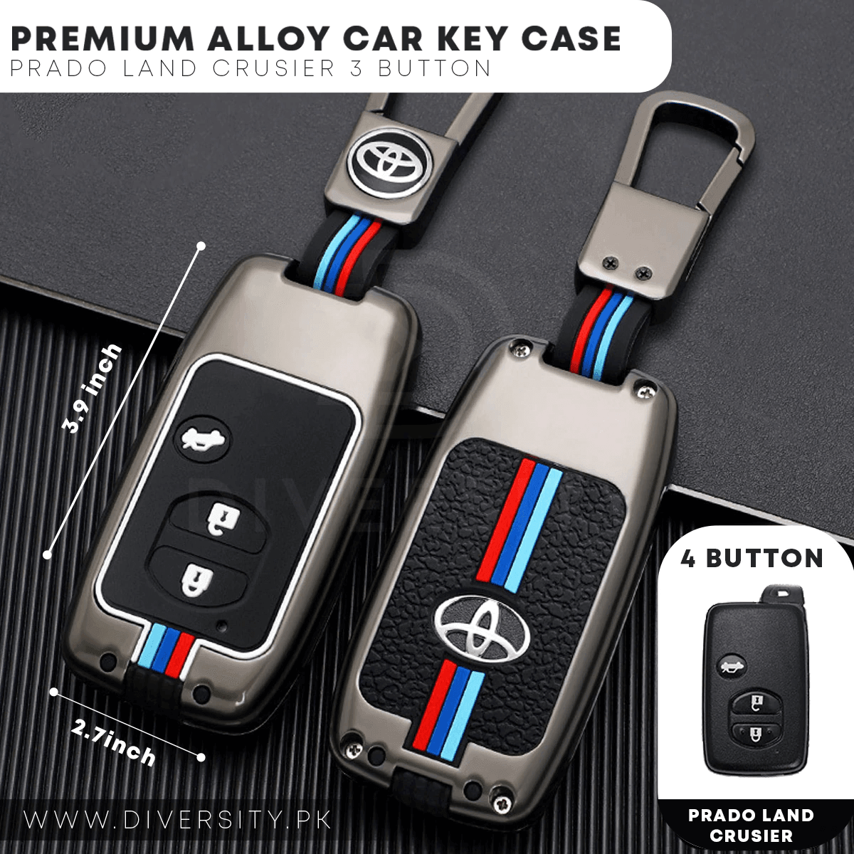 Premium Alloy Car Key Case - DIVERSITY