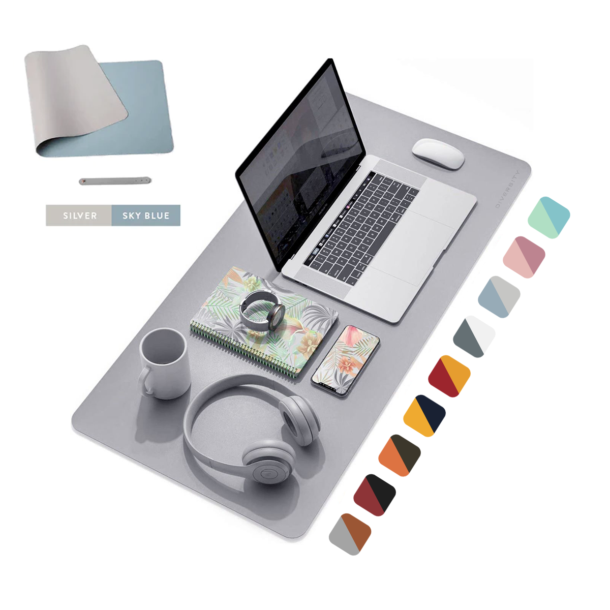 Double Sided Leather Desk Mat-DIVERSITY