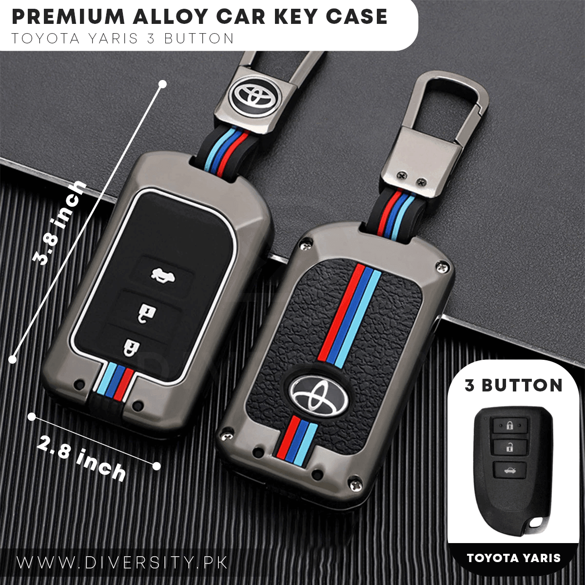 Premium Alloy Car Key Case - DIVERSITY