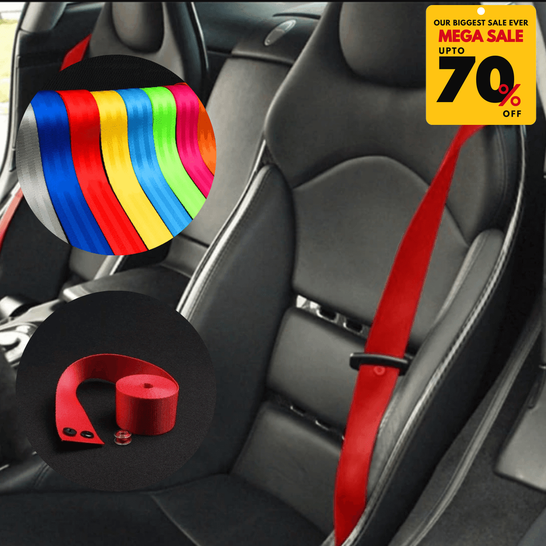 Coloured seat shop belts