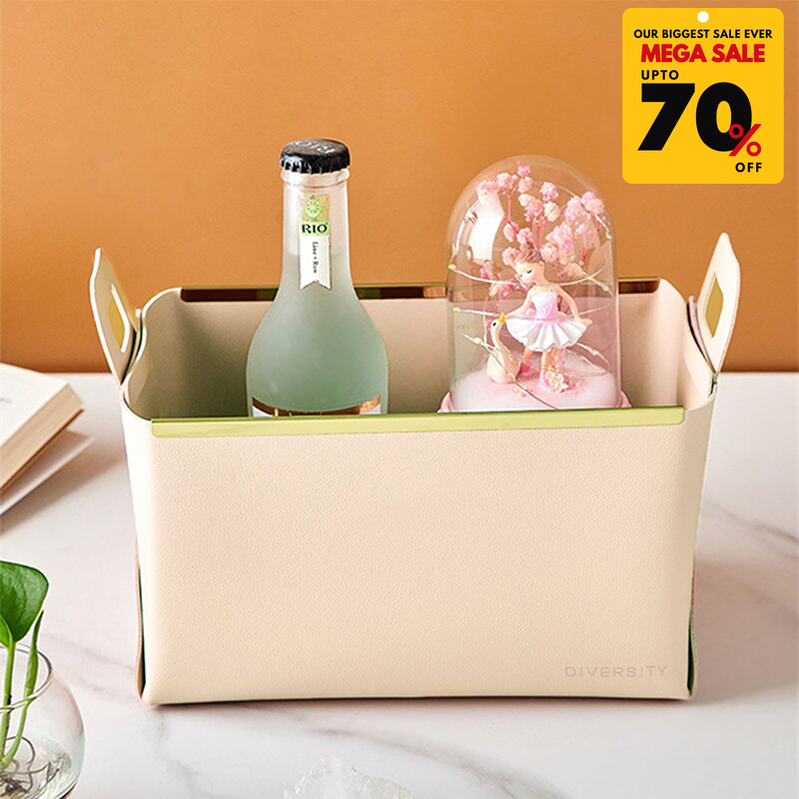 Faux Leather Nordic Storage Basket-DIVERSITY