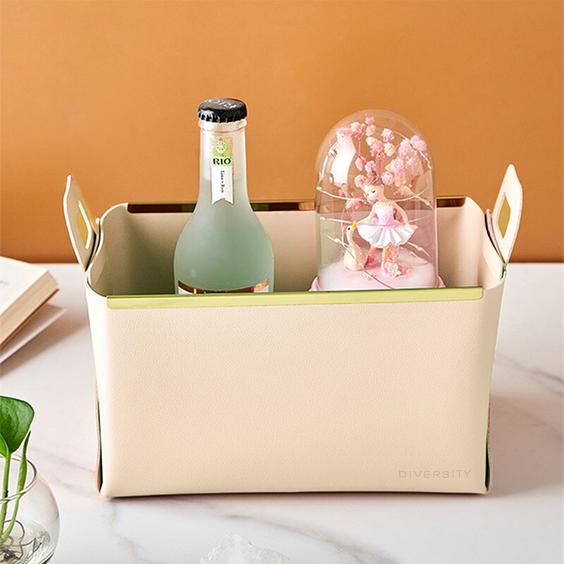 Faux Leather Nordic Storage Basket-DIVERSITY