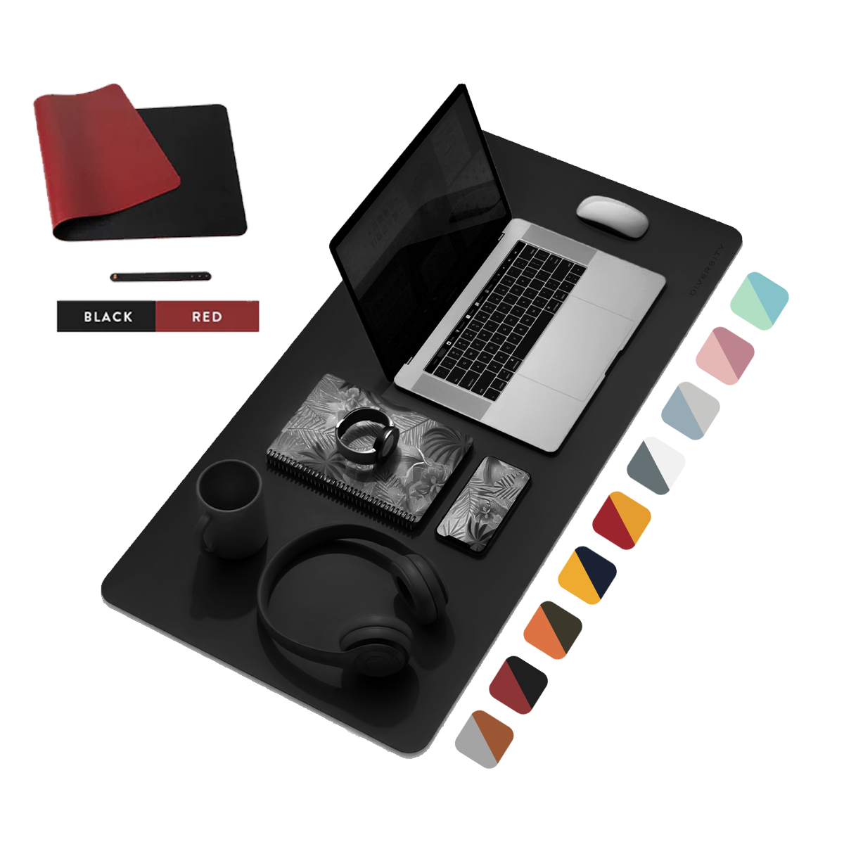 Double Sided Leather Desk Mat-DIVERSITY