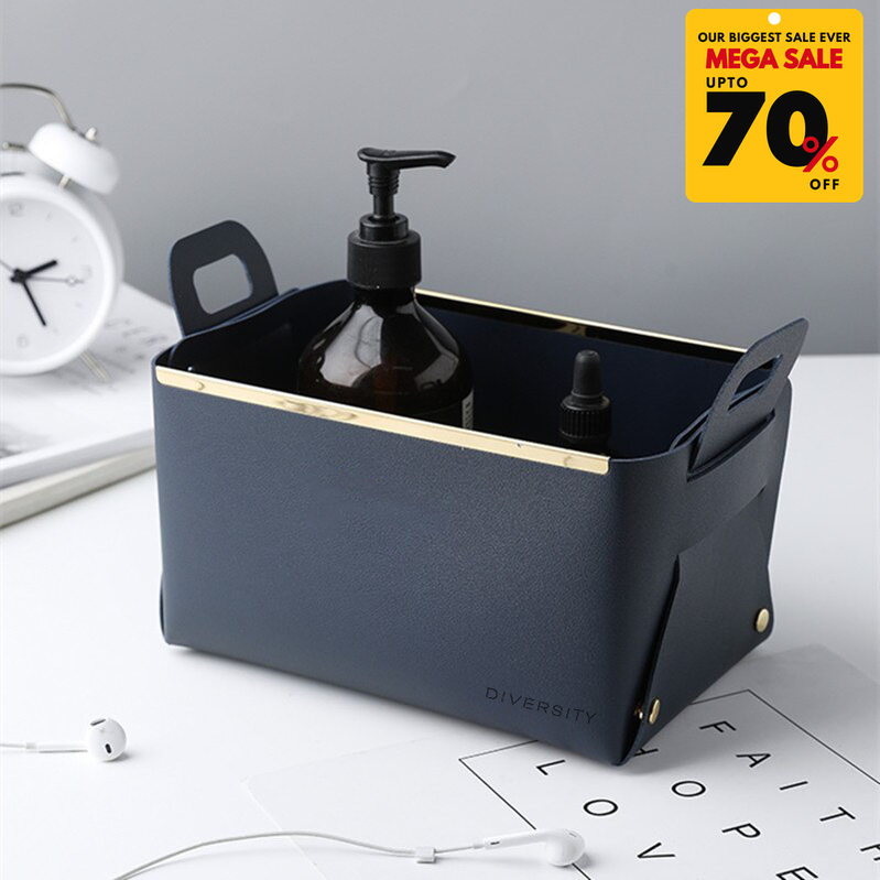 Faux Leather Nordic Storage Basket-DIVERSITY