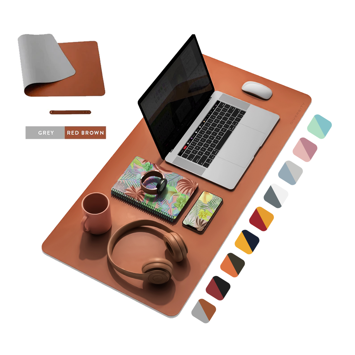 Double Sided Leather Desk Mat-DIVERSITY
