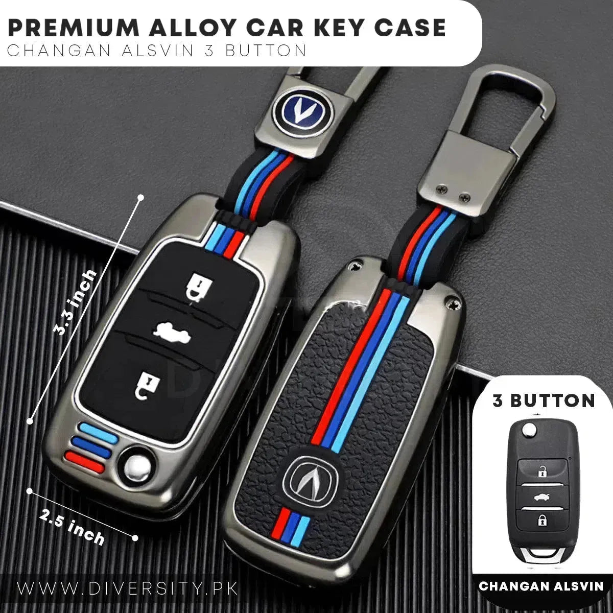 Premium Alloy Car Key Case - DIVERSITY