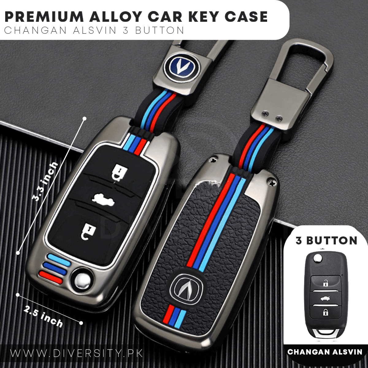 Premium Alloy Car Key Case - DIVERSITY
