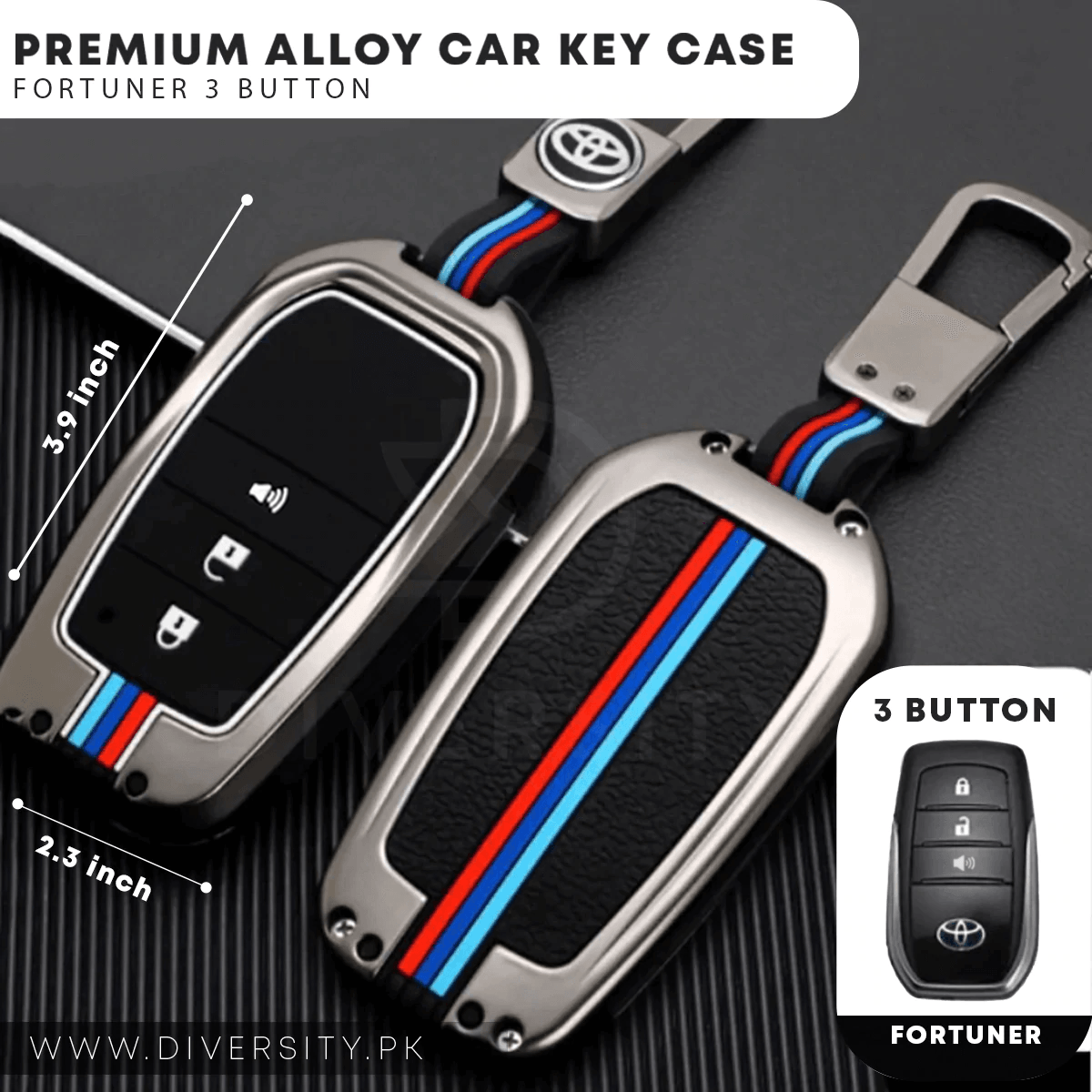 Premium Alloy Car Key Case - DIVERSITY