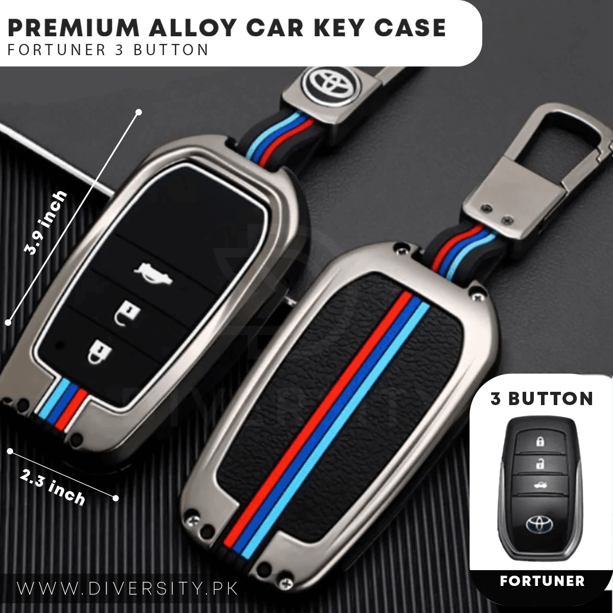 Premium Alloy Car Key Case - DIVERSITY