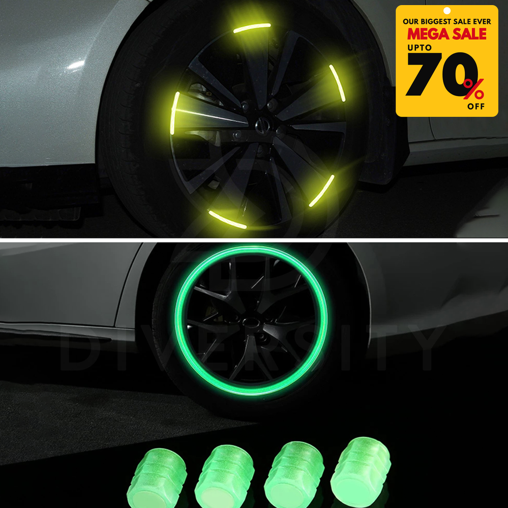 Reflective Rim Sticker & Luminous Valve Cap-DIVERSITY