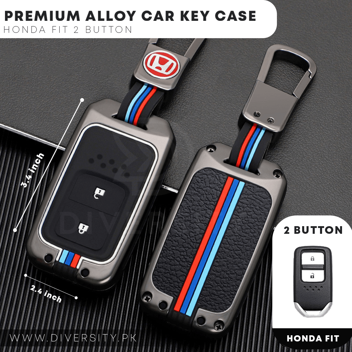 Premium Alloy Car Key Case - DIVERSITY
