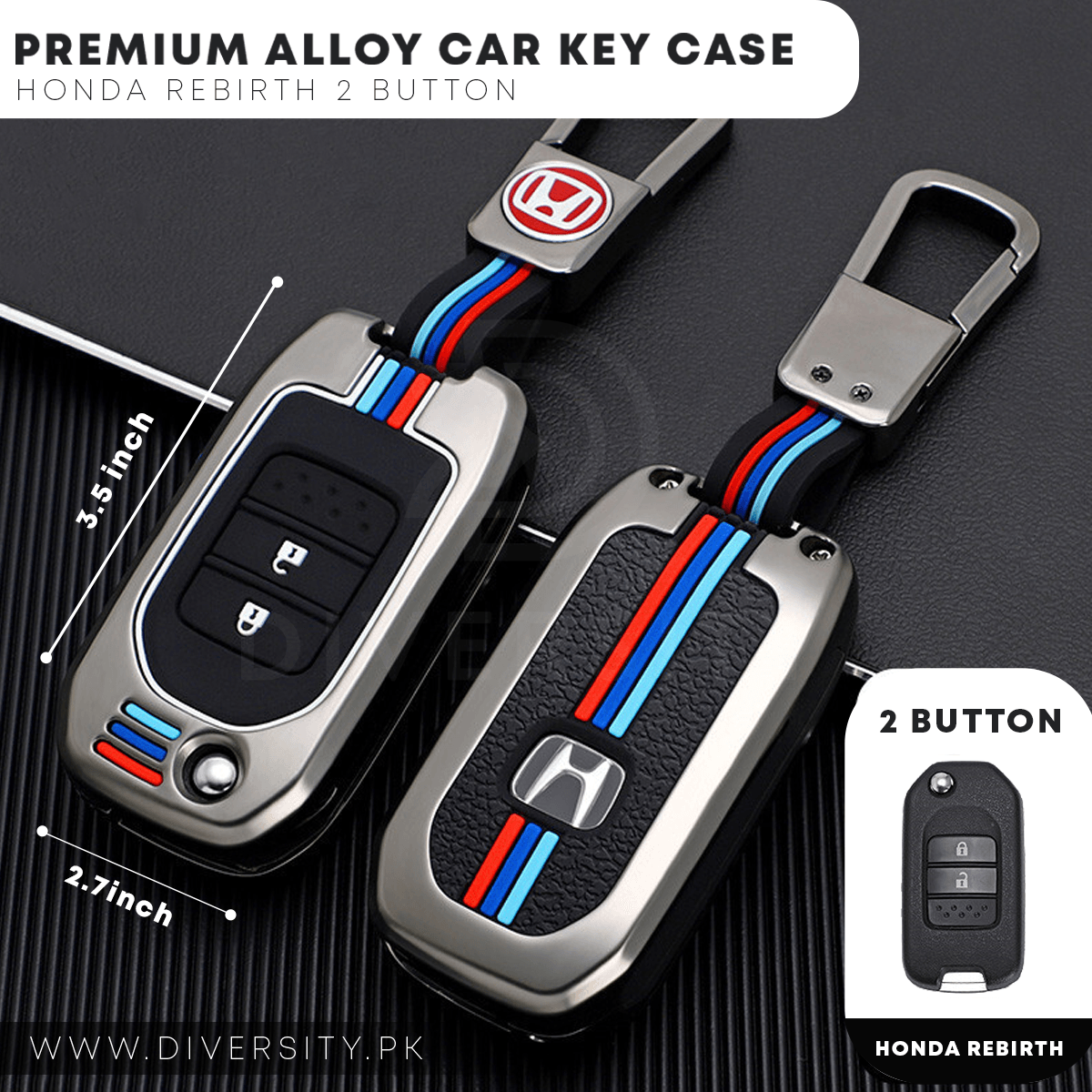 Premium Alloy Car Key Case - DIVERSITY
