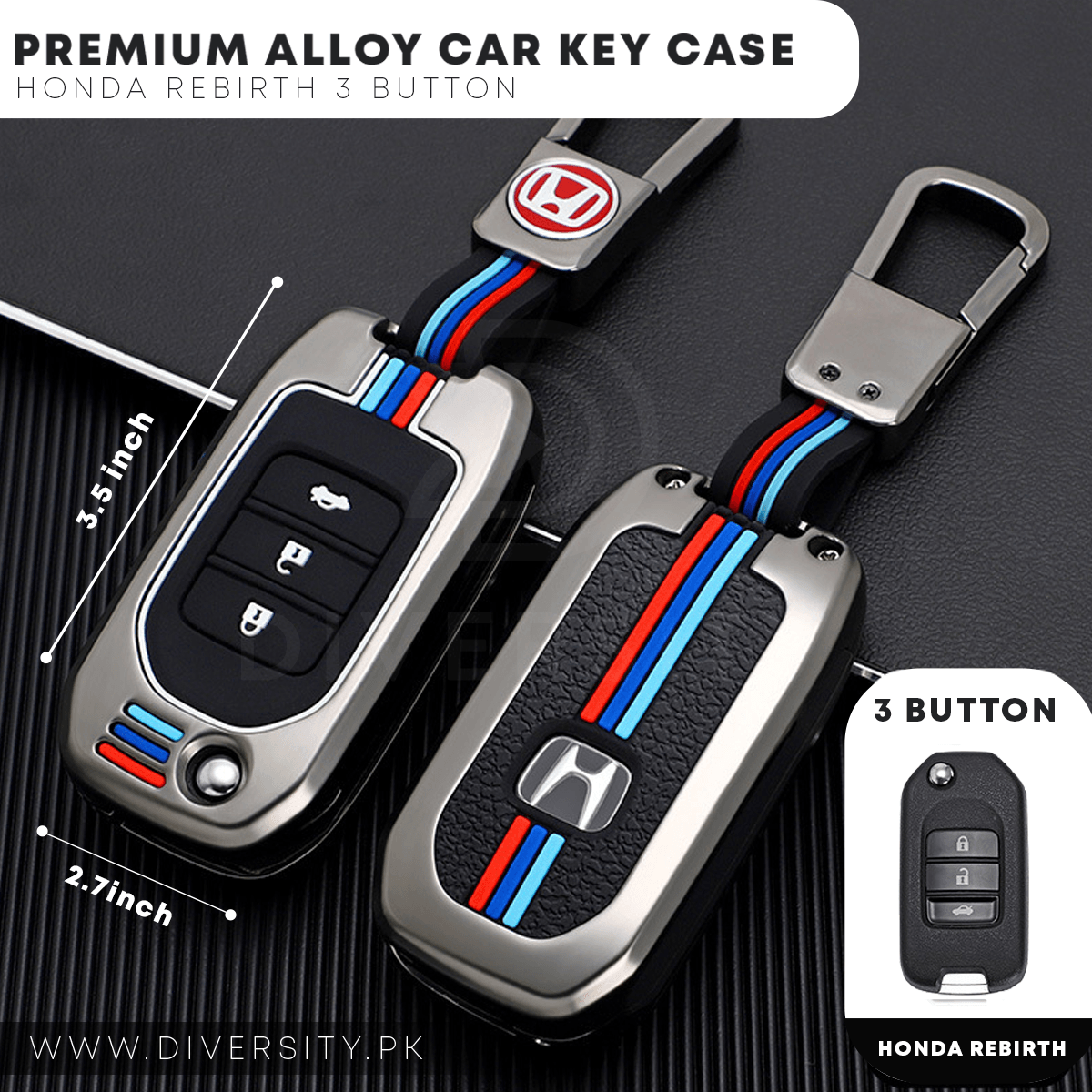 Premium Alloy Car Key Case - DIVERSITY