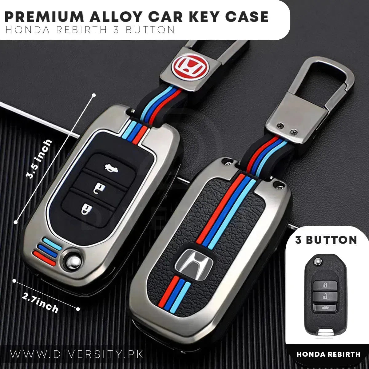 Premium Alloy Car Key Case - DIVERSITY