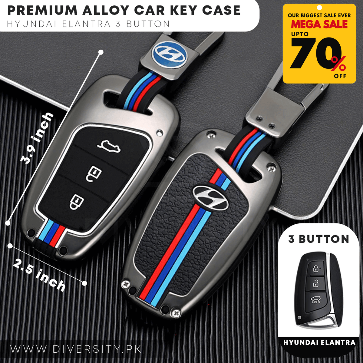 Premium Alloy Car Key Case - DIVERSITY
