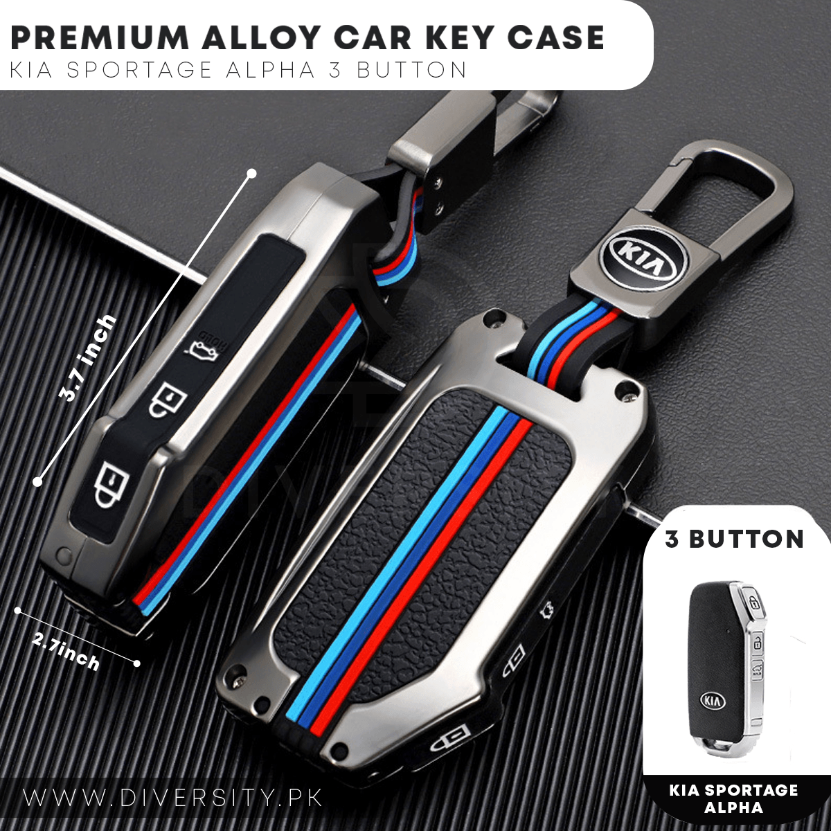 Premium Alloy Car Key Case - DIVERSITY