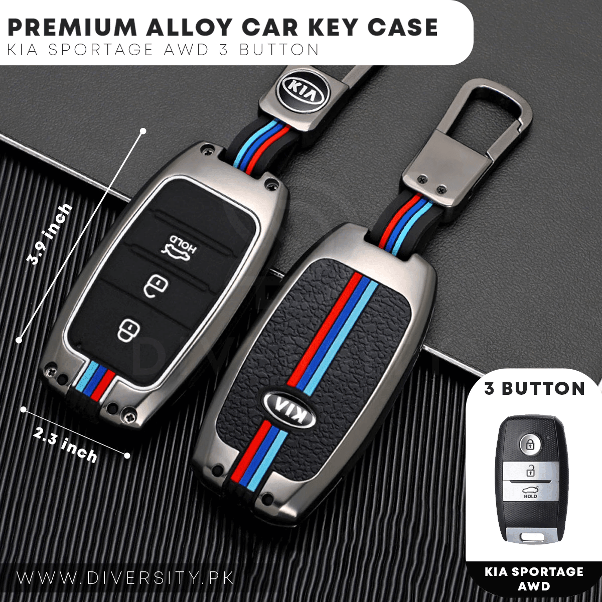 Premium Alloy Car Key Case - DIVERSITY