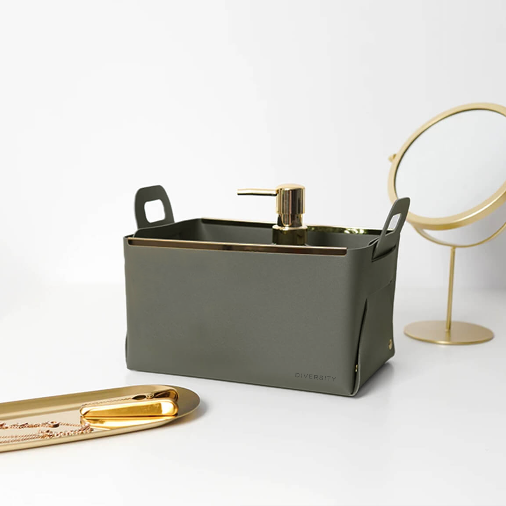 Faux Leather Nordic Storage Basket-DIVERSITY