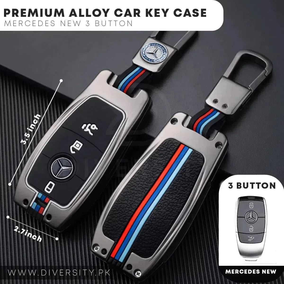 Premium Alloy Car Key Case - DIVERSITY