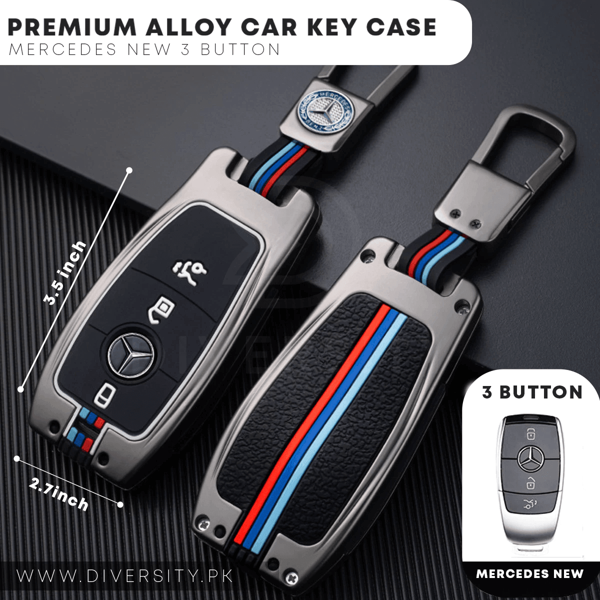 Premium Alloy Car Key Case - DIVERSITY