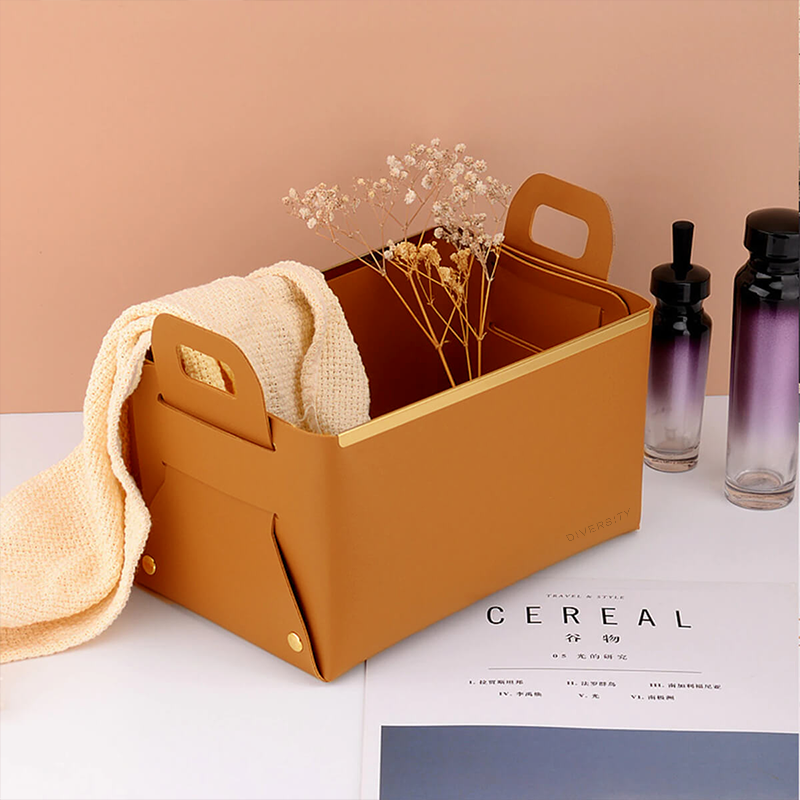 Faux Leather Nordic Storage Basket-DIVERSITY
