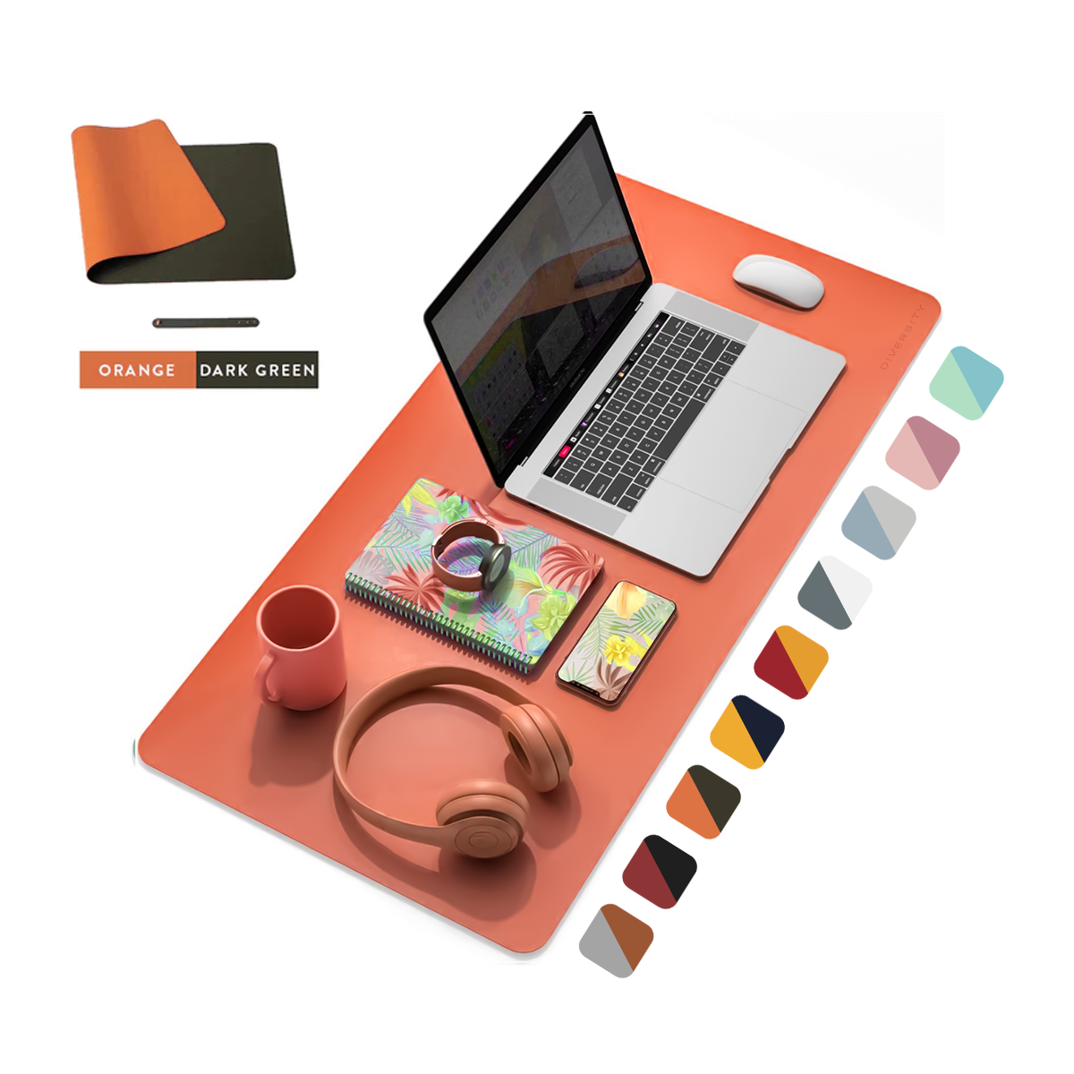 Double Sided Leather Desk Mat-DIVERSITY