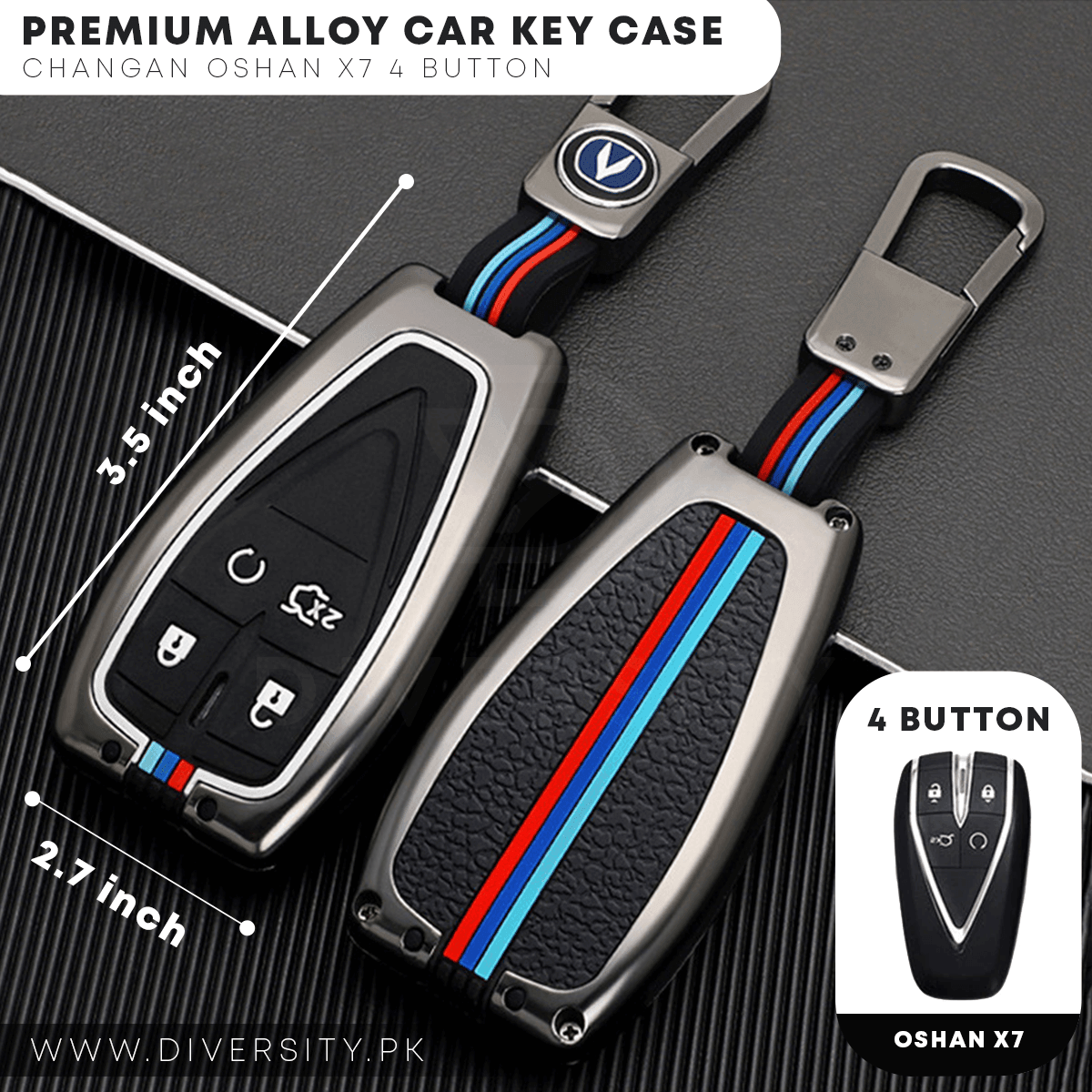 Premium Alloy Car Key Case - DIVERSITY